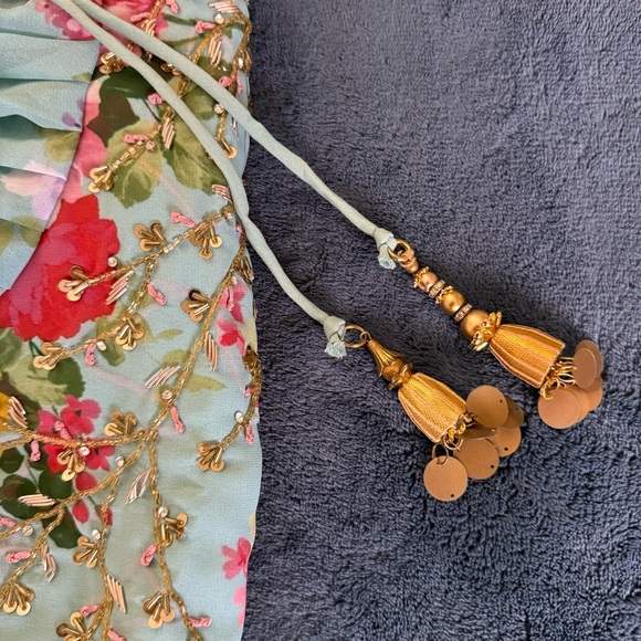 Women’s Lehenga. Haldi outfit Size L 3 piece suit chaniya choli - Picture 13 of 16